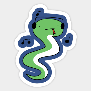 Dancing Headphones Snake Sticker